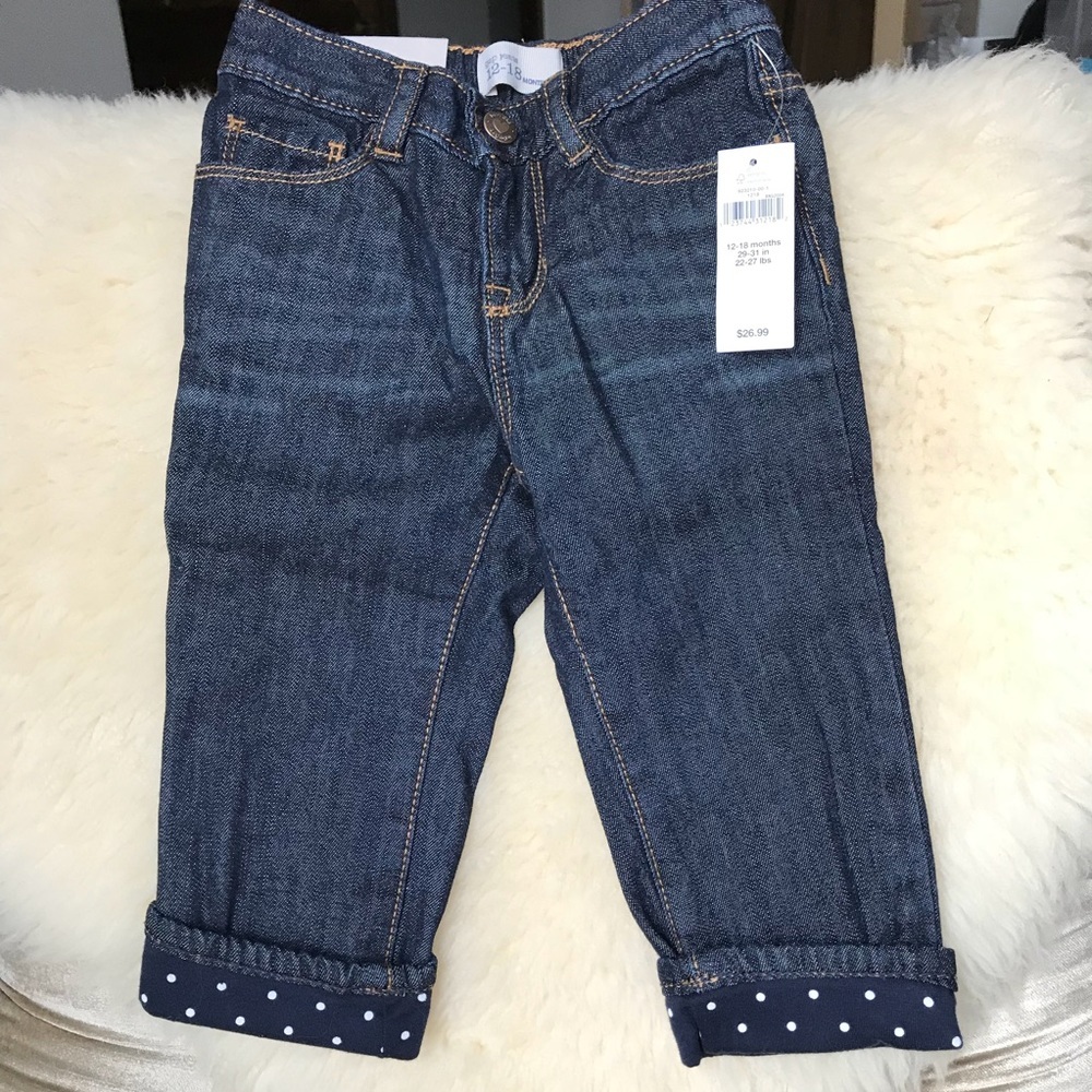 GAP Kids Girls Jeans w Polka Dots NWT, 12-18m